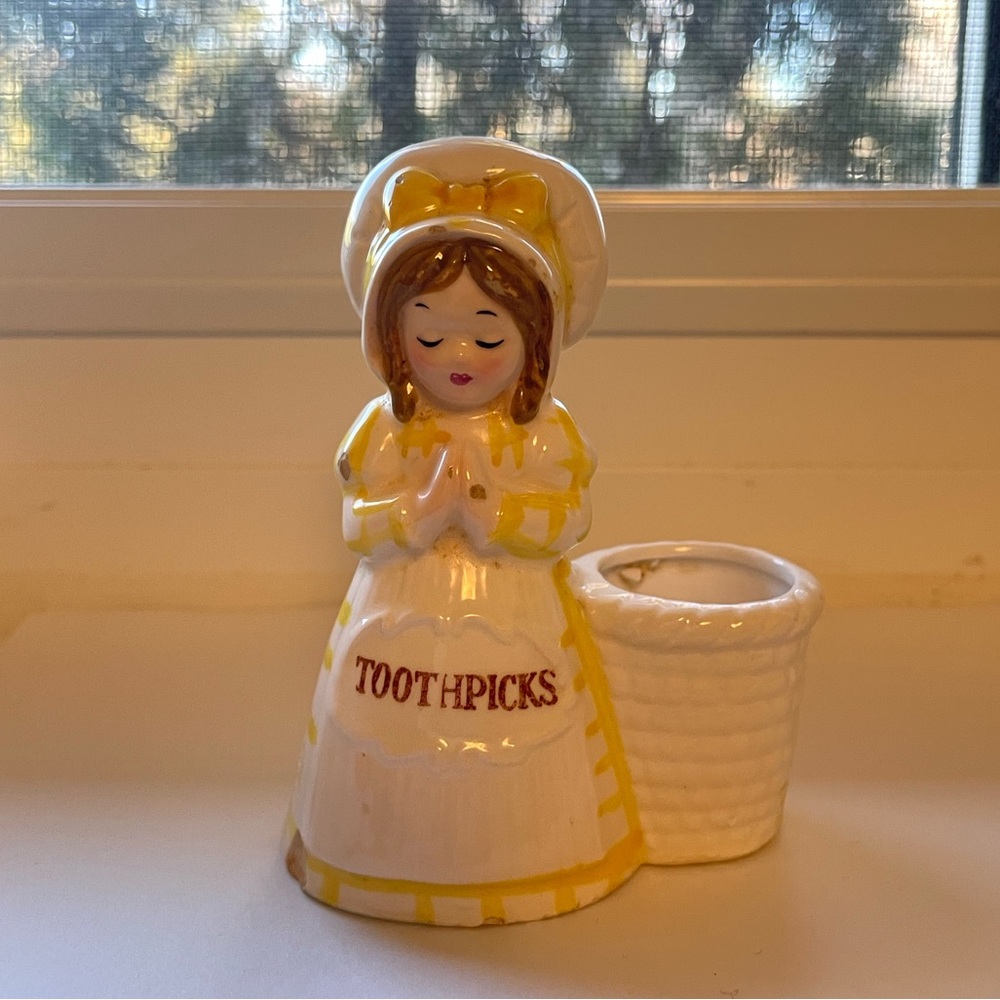 ⚡️ $5/$25-Vintage ceramic tooth pick holder